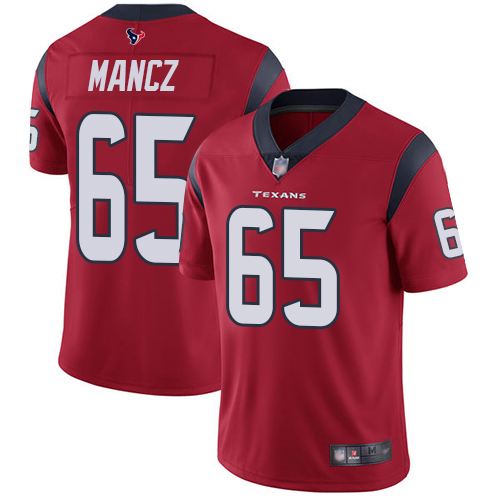 Houston Texans Limited Red Men Greg Mancz Alternate Jersey NFL Football #65 Vapor Untouchable->houston texans->NFL Jersey